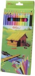EVO Színes ceruza készlet, hatszögletű 12 klf. szín (EV10A03) - pepita