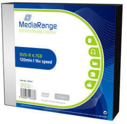 MediaRange MediaRange DVD+R 4, 7GB 16x Slimcase Pack5 (MR419)