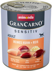 Animonda 24x800g animonda GranCarno Adult Sensitive Csirke & rizs nedves kutyatáp