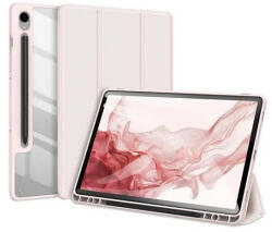 Dux Ducis Samsung Tab S9 LTE / Tab S9 WIFI TOBY Flip tok álló, bőr hatású RÓZSASZÍN - homelux