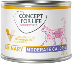 Concept for Life 12x200g Concept for Life Veterinary Diet Urinary Moderate Calorie csirke nedves macskatáp