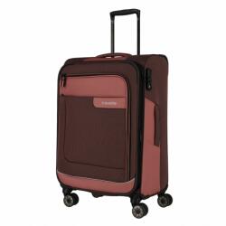 Travelite Viia bordó 4 kerekű bővíthető közepes bőrönd (92848-14)