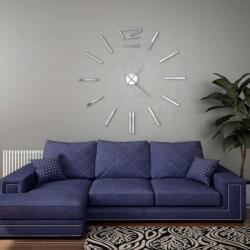  Ceas de perete 3d, argintiu, 100 cm, xxl, design modern (50637)