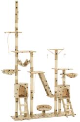  Ansamblu pisici cu funie sisal, 230-250 cm imprimeu lăbuțe, bej (170620)