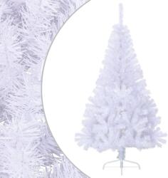  Jumătate pom crăciun artificial cu suport, alb, 150 cm, pvc (328418)