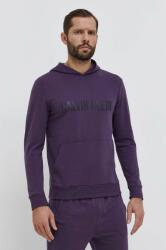 Calvin Klein kapucnis pulcsi otthoni viseletre lila, nyomott mintás, kapucnis - lila M