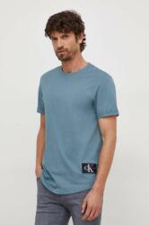 Calvin Klein Jeans pamut póló férfi, nyomott mintás - kék S - answear - 11 990 Ft