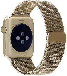 Utángyártott iKi Apple Watch 41mm / 40mm / 38mm milánói fém szíj - pezsgő arany