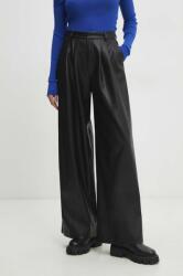 Answear Lab nadrág női, fekete, magas derekú széles - fekete L - answear - 17 985 Ft