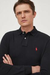 Ralph Lauren pamut hosszúujjú fekete, sima - fekete XXL - answear - 39 990 Ft