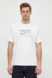 Giorgio Armani pamut póló bézs, férfi, nyomott mintás - bézs XXL - answear - 15 990 Ft