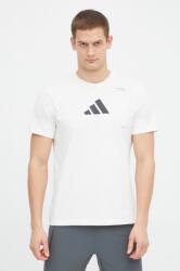 adidas Performance edzős póló bézs, nyomott mintás, IS2363 - bézs L