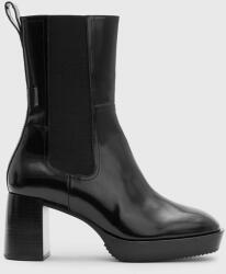 AllSaints bőr csizma Lottie fekete, női, magassarkú, WF547Z - fekete Női 37