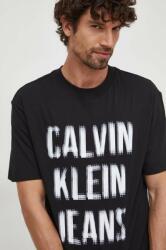 Calvin Klein Jeans pamut póló fekete, férfi, nyomott mintás - fekete L - answear - 15 990 Ft