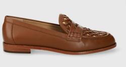 Lauren Ralph Lauren bőr mokaszin Wynnie II barna, női, lapos talpú, 802925342002, 802925342001 - barna Női 37