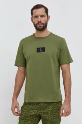 Calvin Klein Underwear pamut pizsama felső zöld, nyomott mintás - zöld L