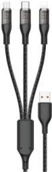 Dudao L22X 3in1 kábel USB - USB-C / microUSB / Lightning 120W, szürke