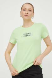 Giorgio Armani pamut póló női, zöld - zöld S