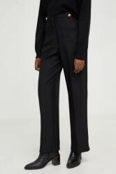 Answear Lab nadrág női, fekete, magas derekú széles - fekete S - answear - 11 990 Ft