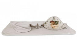  Baby Shop kapucnis fürdőlepedő 100*100 cm - Maci a holdon bézs - babastar