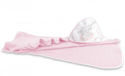  Baby Shop kapucnis fürdőlepedő 100*100 cm - rózsaszín Lulu - babastar