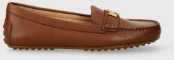 Lauren Ralph Lauren bőr mokaszin Barnsbury barna, női, lapos talpú, 802925635002, 802852847014 - barna Női 36