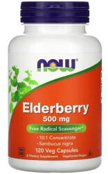 NOW Elderberry 10: 1 (Fructe de Soc), 500 mg, Now Foods, 120 capsule