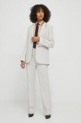 Calvin Klein nadrág női, szürke, magas derekú egyenes - szürke 40 - answear - 58 990 Ft