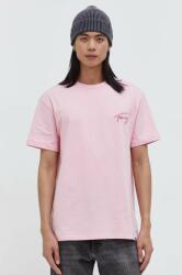 Tommy Jeans pamut póló rózsaszín, férfi, nyomott mintás - rózsaszín L - answear - 13 990 Ft