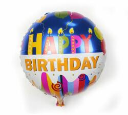 Happy Birthday Gyertyás fólia lufi 45cm