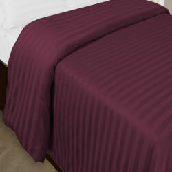 HomePuls Cearsaf de pilota 2 persoane extra large Damasc Policoton dunga 1 cm, 200x230 cm, Rosu Visiniu