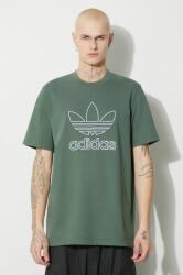 adidas Originals pamut póló Trefoil Tee zöld, férfi, nyomott mintás, IR7993 - zöld XL