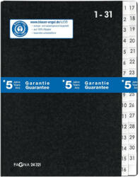 PAGNA Előrendező 1-31 karton számozott nyitott Pagna fekete (24321-04) - bestoffice