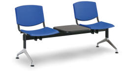  Design műanyag pad, 2 üléses + asztal, kék