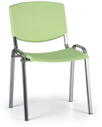 Design konferencia szék - króm lábak, zöld
