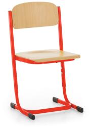  Denis iskolai szék, állítható - 3-5 méret, piros - ral 3020