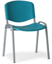  ISO műanyag szék - szürke lábak, zöld