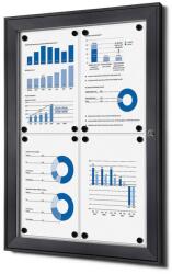 Jansen Display Belső zárható információs vitrin 4 x A4, antracit