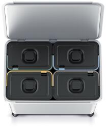 Prosperplast Szemeteskuka, 4 x 10 l, világosszürke