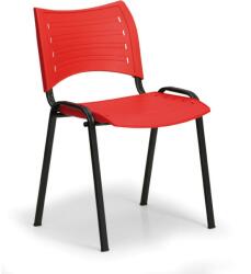 Kovo Praktik SMART műanyag szék - fekete lábak, piros