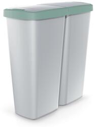 Prosperplast Szemetes DUO szürke, 50 l, zöld / szürke