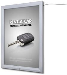 Jansen Display Kültéri LED információs vitrin 70 x 100 cm - T típusú, alumínium