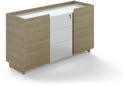  Dokkoló konténer Trevix 155, 4 x 52 cm, homoki tölgy / fehér