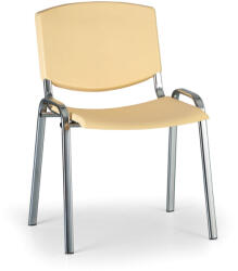 Design konferencia szék - króm lábak, sárga
