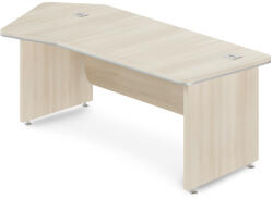 TopOffice Premium ergonomikus asztal 227, 1 x 109, 6 cm, bal, világos akác
