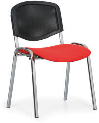  Viva Mesh konferencia szék - króm lábak, piros / fekete