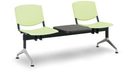  Design műanyag pad, 2 üléses + asztal, zöld