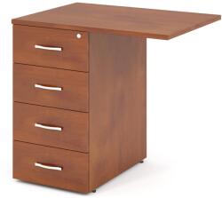 Lenza Impress konténer 80 x 60 cm - 4 fiókos (73 cm-es Impress asztalhoz), sötét dió