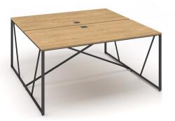 ProX asztal 158 x 163 cm, burkolattal, hamilton tölgy / grafit