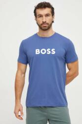 Boss pamut póló férfi, nyomott mintás, 50503276 - kék S - answear - 16 990 Ft